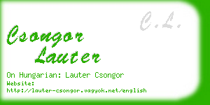 csongor lauter business card